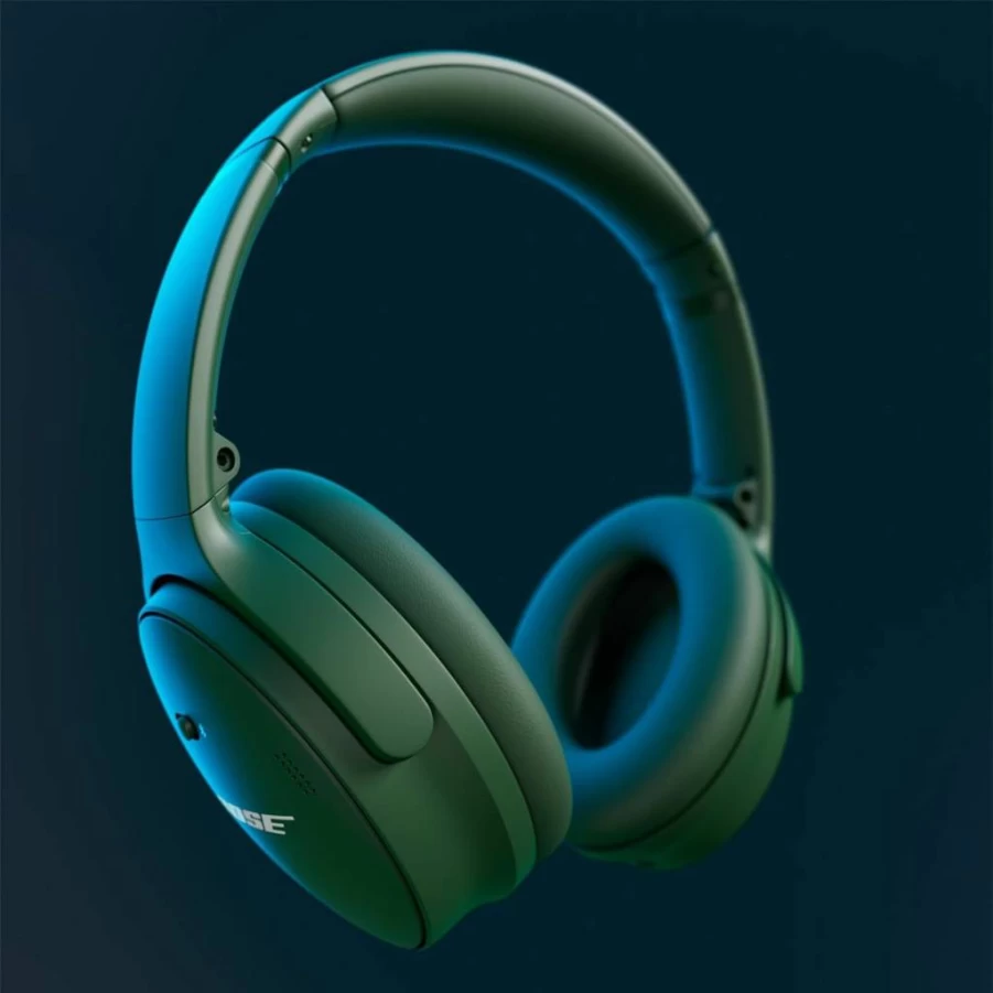 Bose QuietComfort Wireless Bluetooth Headphones with Active Noise Cancelling, Deep Bass, 24-Hour Battery, Built-in Mic, White Smoke – Over-Ear Comfort for Premium Sound