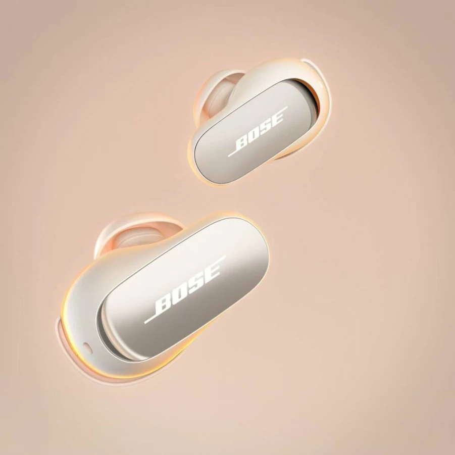 Bose QuietComfort Ultra Wireless Earbuds – Spatial Audio, Active Noise Cancelling, Deep Bass, 6H Playtime, White Smoke