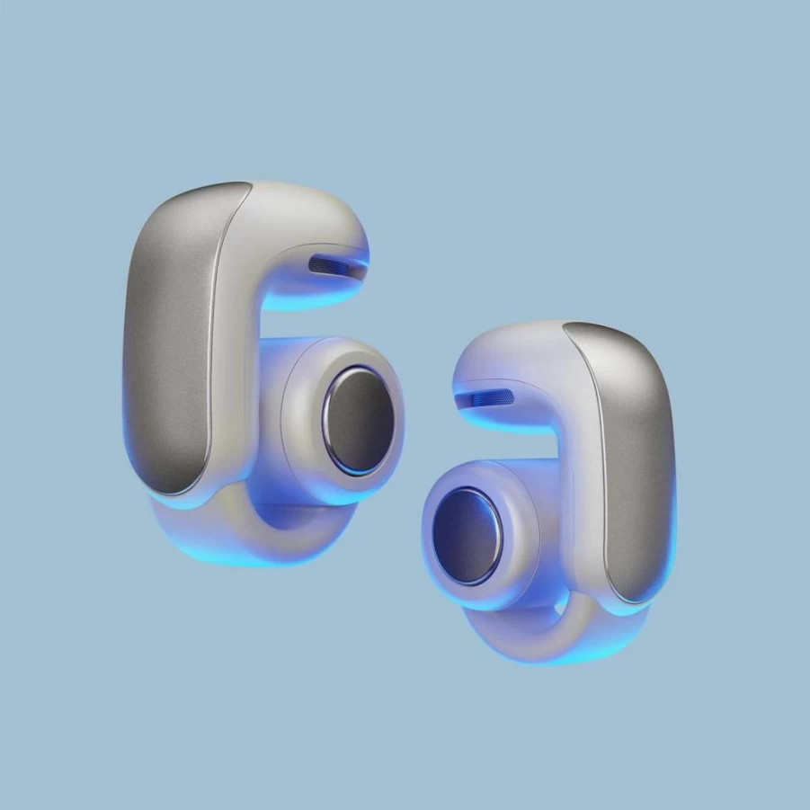 Bose Ultra Open Wireless Earbuds - Clip-On Bluetooth Earphones with OpenAudio Technology, 48-Hour Battery, Immersive Sound, Comfort Fit, White Smoke
