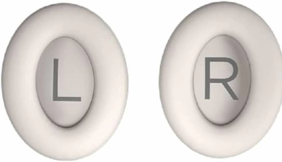 Bose QuietComfort 45 Replacement Ear Cushions - White Smoke - Genuine Comfort Pads for QC45 Headphones